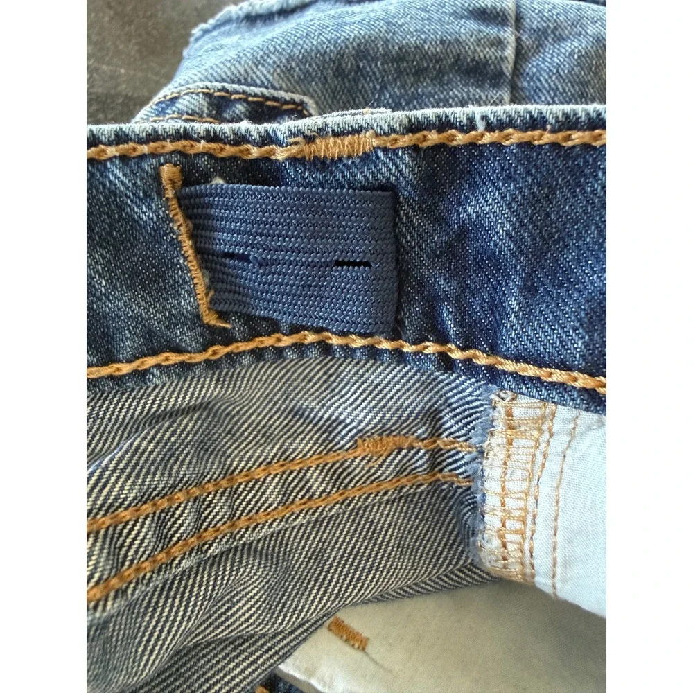 Old Navy Kids Blue Denim Cutoff Shorts High Rise Adjustable Waist Size 7 Slim